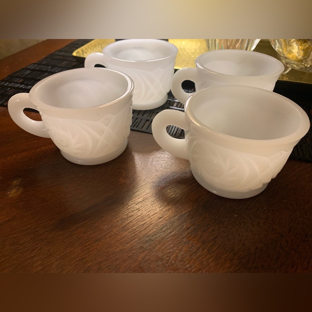 Vintage Milk Glass Cups